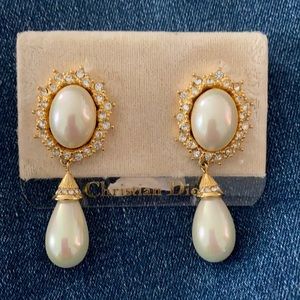 Christian Dior clip-on earrings, Vtg80s,